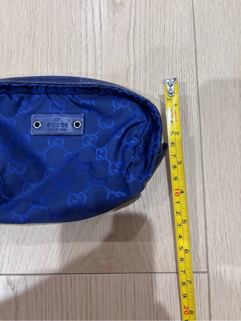 Gucci Men's Royal Blue GG Logo Toiletry Pouch